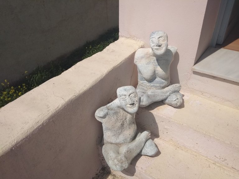 Stone house for sale in Chania stairs detail