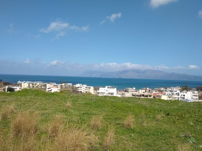 Plot of land in Chania Crete for sale with open sea views