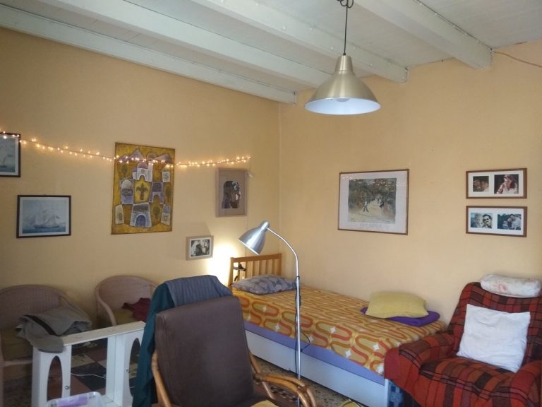 Stone house for sale Chania area bedroom ceiling