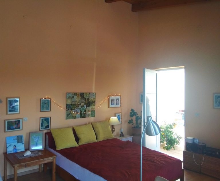 Stone house for sale in Chania area bedroom
