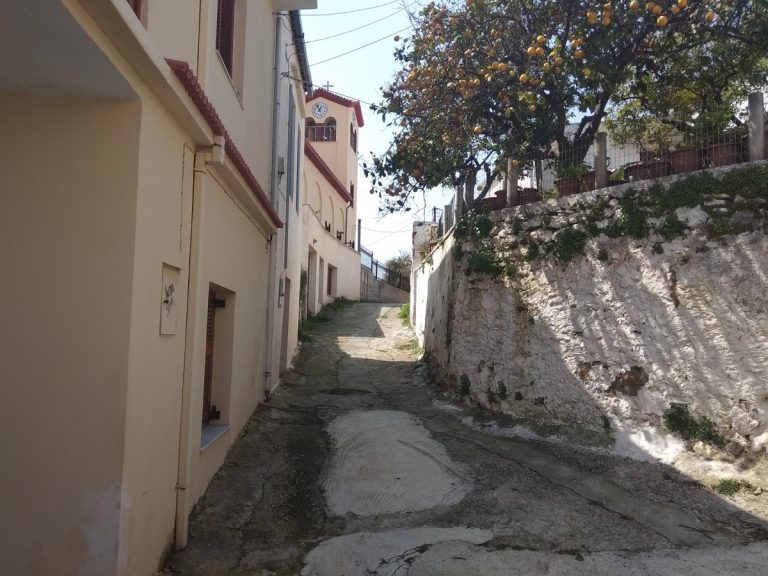 Stone house for sale Chania area street