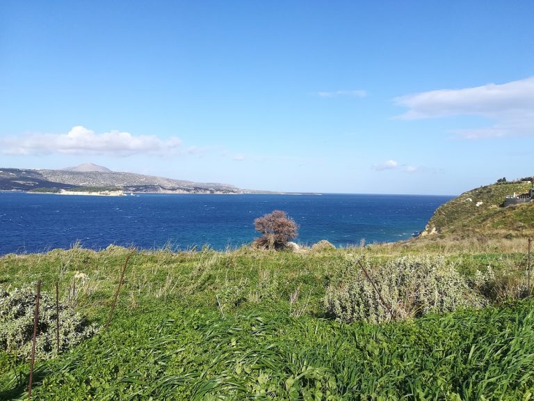 Seafront plot in Chania Crete for sale with private beach KL426