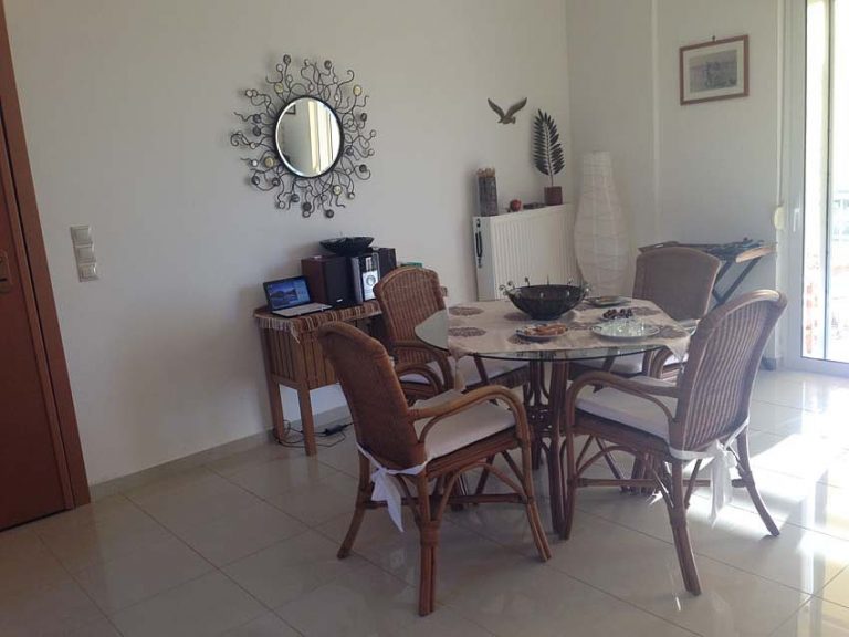 apartment for sale in akrotiri crete dining