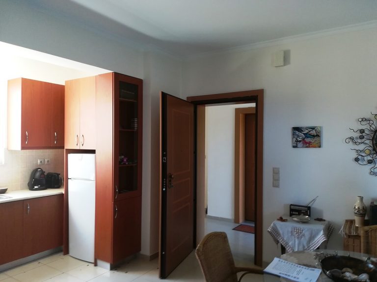 apartment for sale in akrotiri crete entrance door