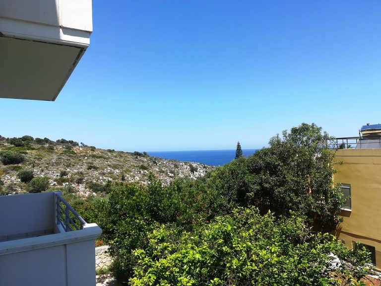 apartment for sale in akrotiri crete garden sea view