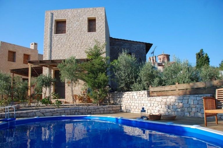 stone villas for sale in crete rethymno pool