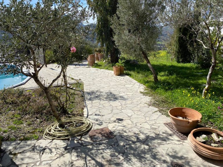 stone villas for sale in crete rethymno garden