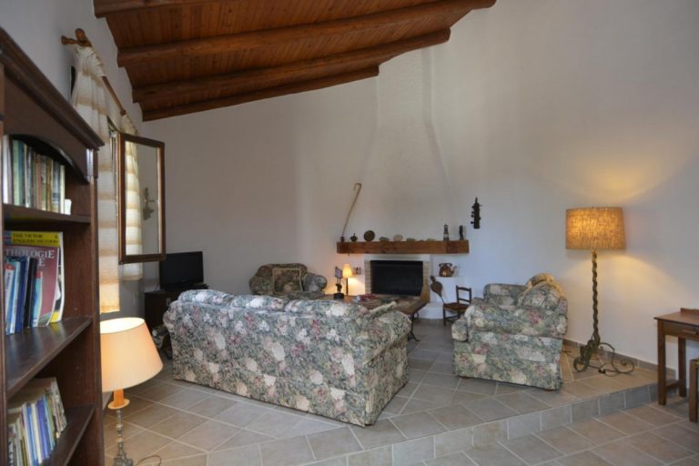 home for sale in apokoronas chania kh172 fireplace and cosy area