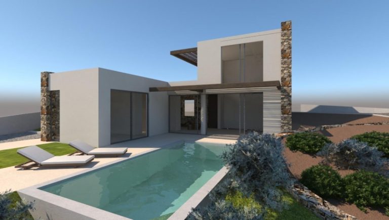 villas for sale selia chania kh170 pool and flowers