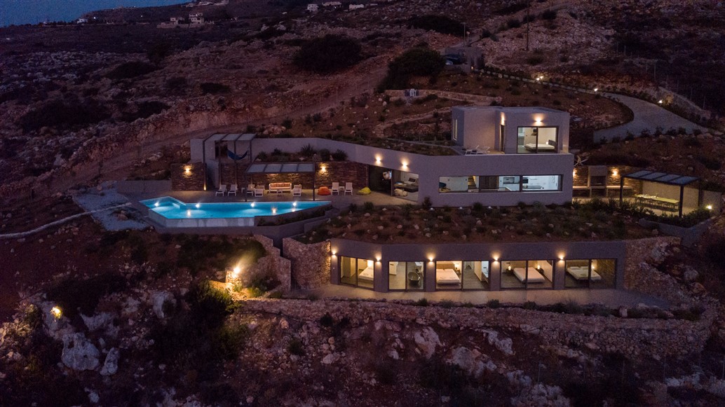rental villa Chania 8 creek aerial 8