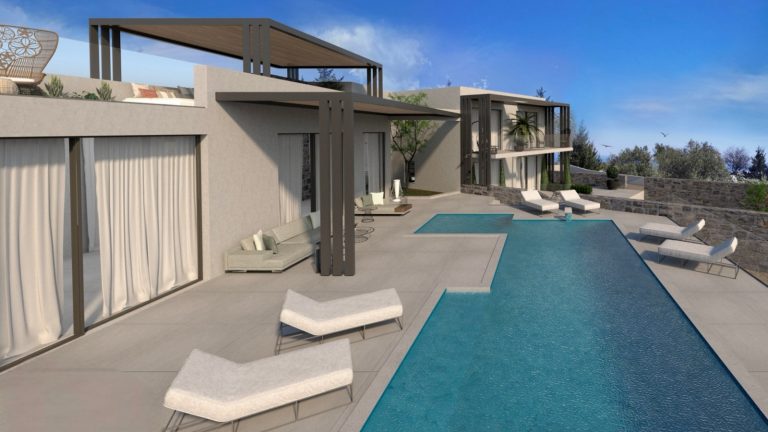 render for plot with building permit for sale