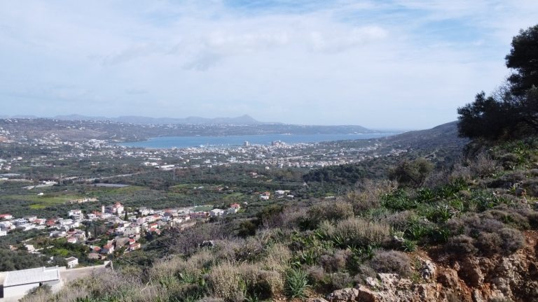 Plot for sale in Crete with panoramic sea and mountain views
