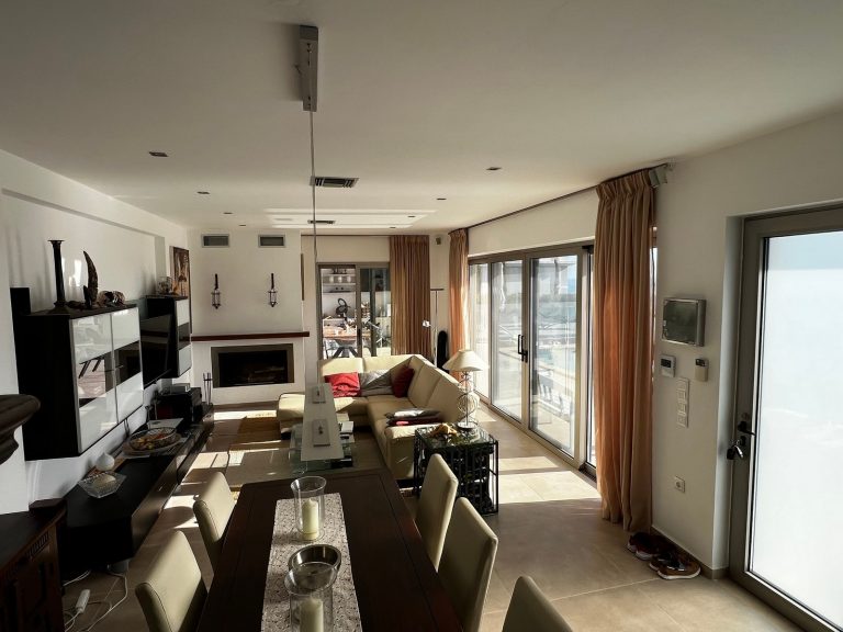 spacious living room in beautiful home in kolymbari