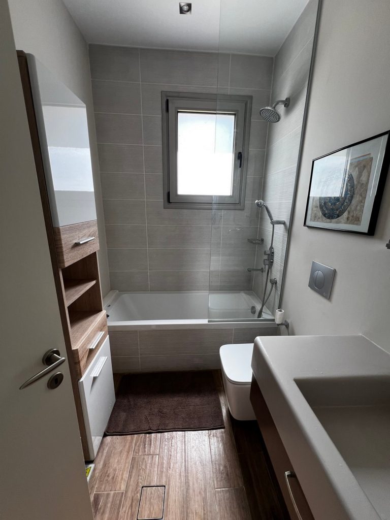 modern and bright bathroom in crete