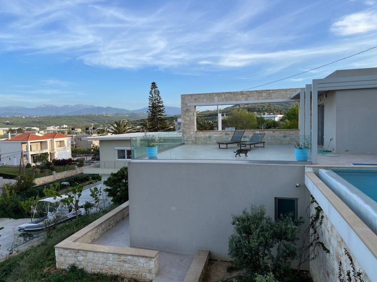 Scenic mountain views at Kolymbari villa for sale