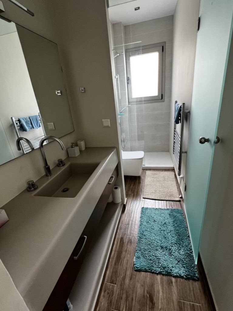 beautiful bathroom in villa for sale on greece crete