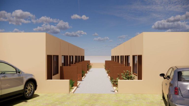 Off-plan apartment development render in Kefalas, Crete