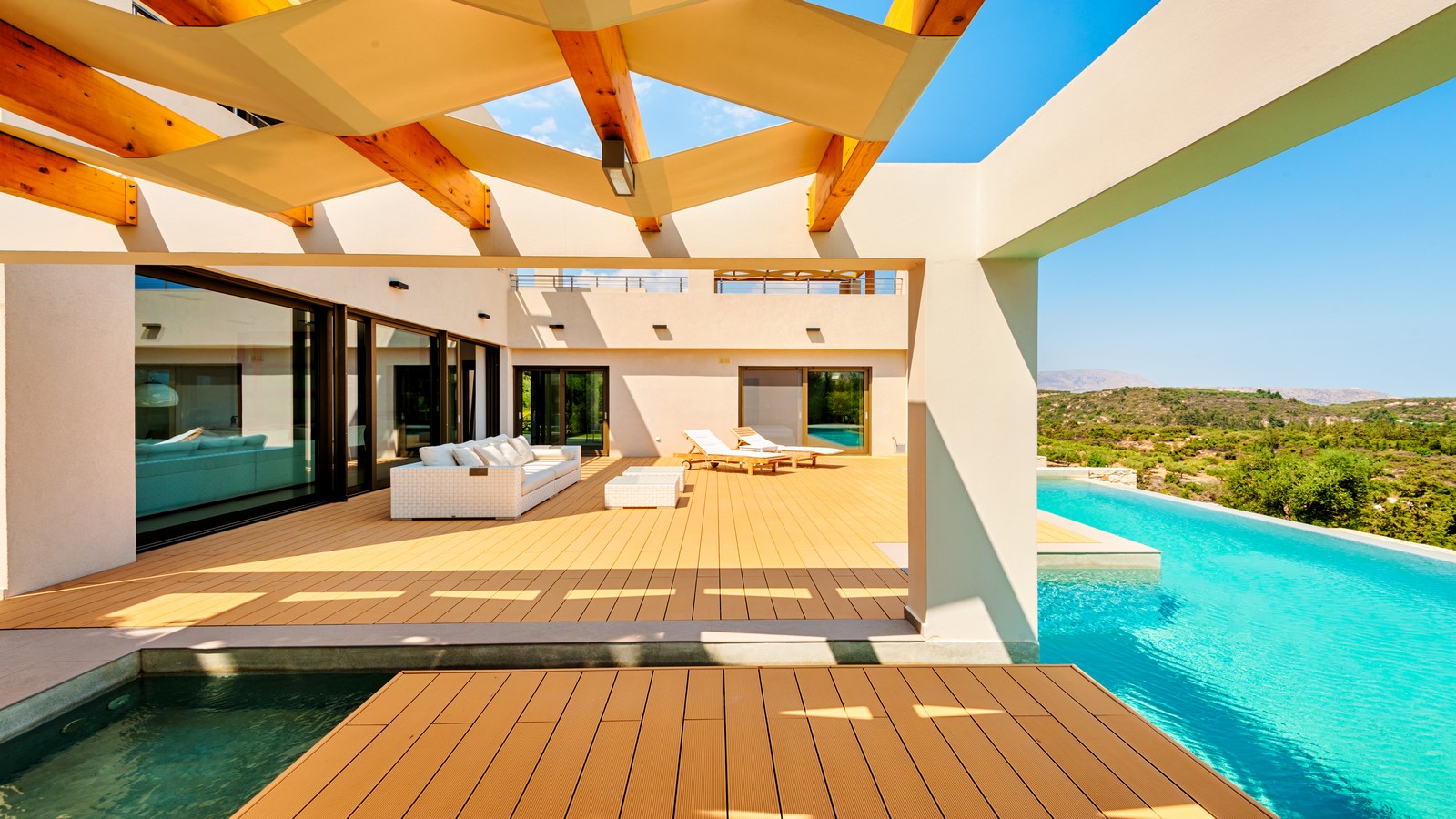 Modern luxury villa construction in Crete by Euroland Property Group