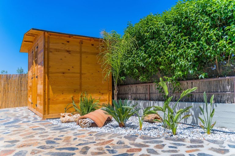 Private garden and outdoor space of villa in Pigianos Kampos Crete