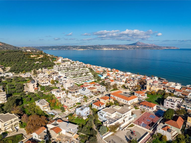 Bird's eye view of traditional Kalyves village, Apokoronas