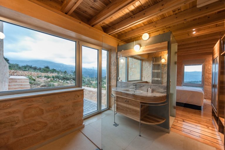 Stylish Bathroom with a Cozy Feel and Views of the Surrounding Landscape