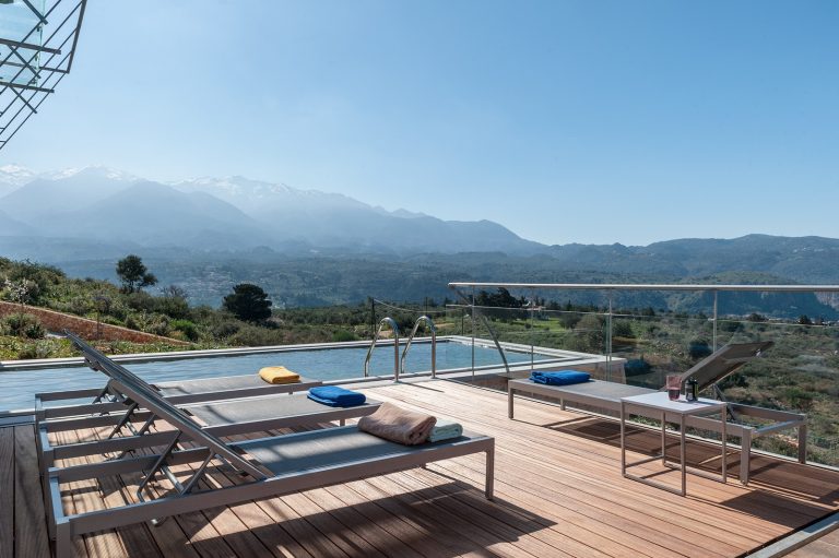 Private Swimming Pool and Sunbathing Area with Breathtaking Panoramic Views