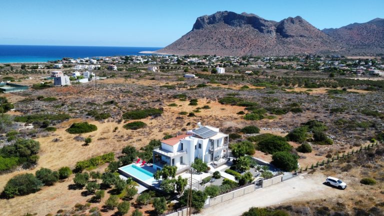 villa views mountain and cretan sea